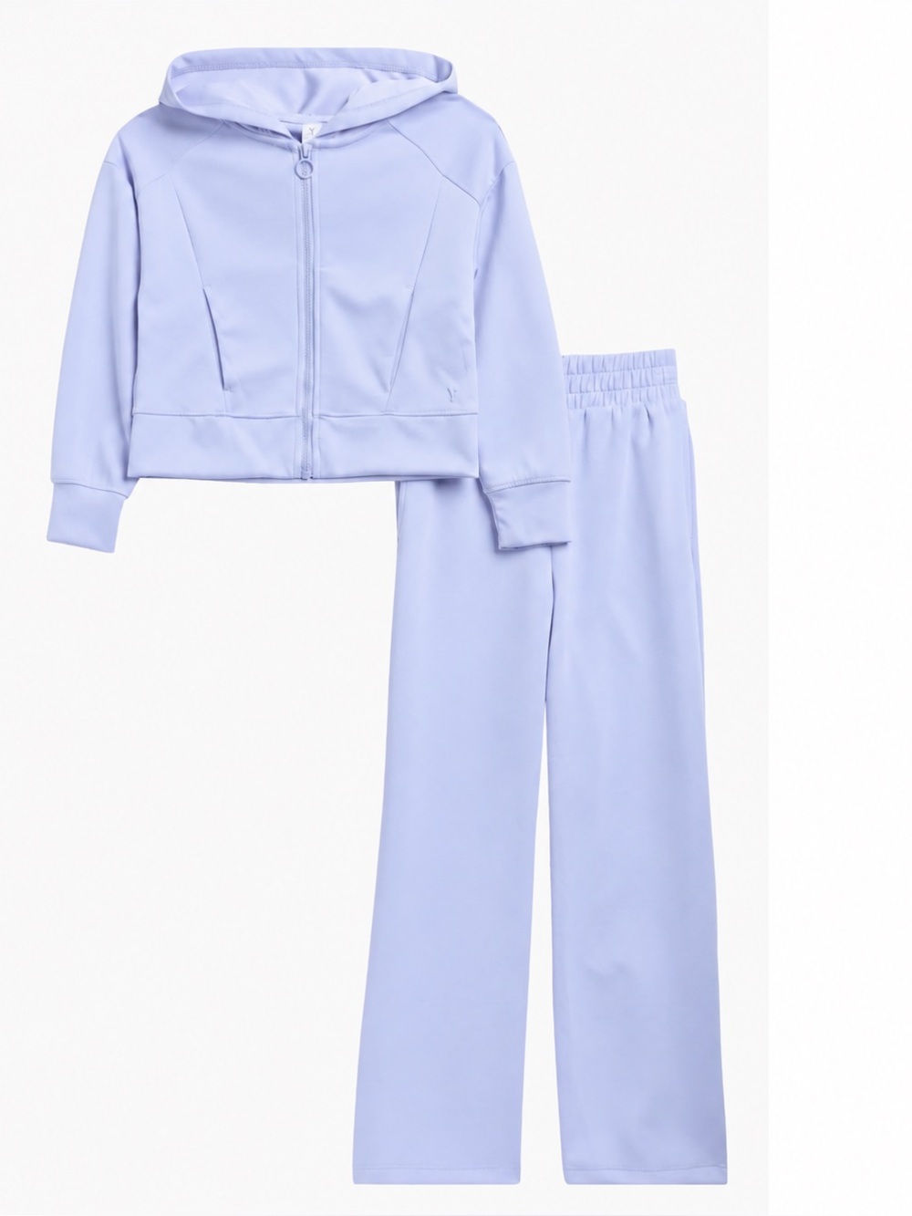 NWT Yogalicious Girls Lavender Softlite Hoodie Wide Leg Pants Set